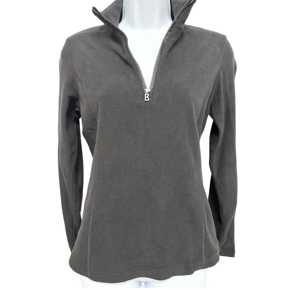 Bogner Women's Black Fleece Half Zip Shirt